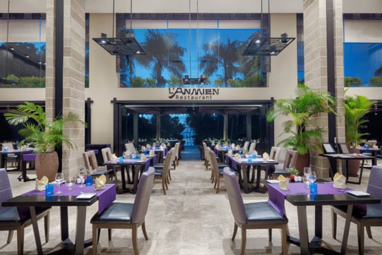 Indoor dining area of L Anmien Restaurant